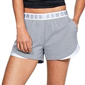 UNDER ARMOUR PLAY UP 3.0 WOMENS 3X SHORTS GRAY WITH POCKETS NWT